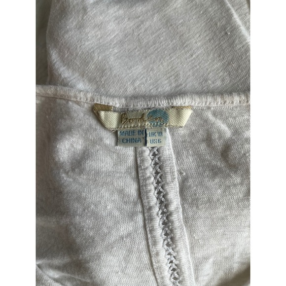 Boden White‎ Linen Tank Top Sleeveless Blouse Casual Summer - Picture 2 of 4